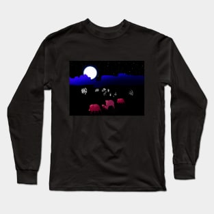 They Walk By Night Desert Landscape Long Sleeve T-Shirt